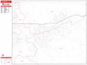 Livermore <br /> Wall Map <br /> Zip Code <br /> Red Line Style 2025 Map