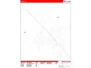 Madera <br /> Wall Map <br /> Zip Code <br /> Red Line Style 2025 Map