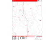 Menifee <br /> Wall Map <br /> Zip Code <br /> Red Line Style 2025 Map