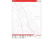 Milpitas <br /> Wall Map <br /> Zip Code <br /> Red Line Style 2025 Map