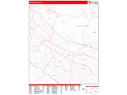 Mountain View <br /> Wall Map <br /> Zip Code <br /> Red Line Style 2025 Map