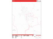 Napa <br /> Wall Map <br /> Zip Code <br /> Red Line Style 2025 Map