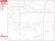 Ontario <br /> Wall Map <br /> Zip Code <br /> Red Line Style 2025 Map