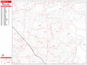 Orange <br /> Wall Map <br /> Zip Code <br /> Red Line Style 2025 Map