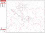Palmdale <br /> Wall Map <br /> Zip Code <br /> Red Line Style 2025 Map
