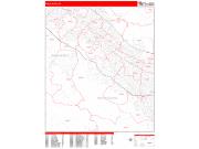 Palo Alto <br /> Wall Map <br /> Zip Code <br /> Red Line Style 2025 Map
