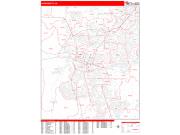Sacramento <br /> Wall Map <br /> Zip Code <br /> Red Line Style 2025 Map