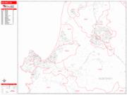 Salinas <br /> Wall Map <br /> Zip Code <br /> Red Line Style 2025 Map