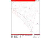 San Clemente <br /> Wall Map <br /> Zip Code <br /> Red Line Style 2025 Map