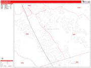 San Ramon <br /> Wall Map <br /> Zip Code <br /> Red Line Style 2025 Map