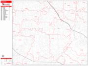 Santa Ana <br /> Wall Map <br /> Zip Code <br /> Red Line Style 2025 Map