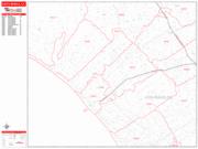 Santa Monica <br /> Wall Map <br /> Zip Code <br /> Red Line Style 2025 Map