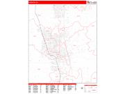 Stockton <br /> Wall Map <br /> Zip Code <br /> Red Line Style 2025 Map