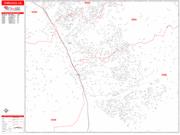 Temecula <br /> Wall Map <br /> Zip Code <br /> Red Line Style 2025 Map