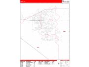 Tracy <br /> Wall Map <br /> Zip Code <br /> Red Line Style 2025 Map