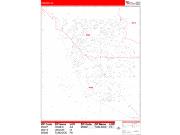 Turlock <br /> Wall Map <br /> Zip Code <br /> Red Line Style 2025 Map
