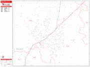 Vacaville <br /> Wall Map <br /> Zip Code <br /> Red Line Style 2025 Map