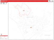 Watsonville <br /> Wall Map <br /> Zip Code <br /> Red Line Style 2025 Map