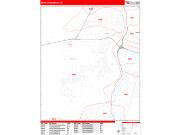 West Sacramento <br /> Wall Map <br /> Zip Code <br /> Red Line Style 2025 Map