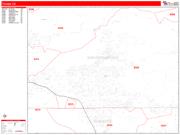 Yucaipa <br /> Wall Map <br /> Zip Code <br /> Red Line Style 2025 Map