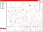 Broomfield <br /> Wall Map <br /> Zip Code <br /> Red Line Style 2025 Map