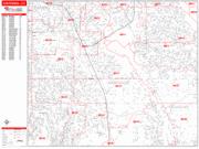Centennial <br /> Wall Map <br /> Zip Code <br /> Red Line Style 2025 Map