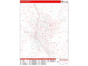 Colorado Springs <br /> Wall Map <br /> Zip Code <br /> Red Line Style 2025 Map