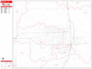 Greeley <br /> Wall Map <br /> Zip Code <br /> Red Line Style 2025 Map