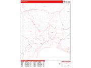 Bridgeport <br /> Wall Map <br /> Zip Code <br /> Red Line Style 2025 Map