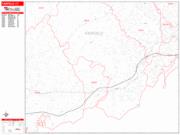 Fairfield <br /> Wall Map <br /> Zip Code <br /> Red Line Style 2025 Map