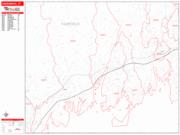 Greenwich <br /> Wall Map <br /> Zip Code <br /> Red Line Style 2025 Map