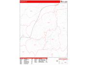 New Britain <br /> Wall Map <br /> Zip Code <br /> Red Line Style 2025 Map