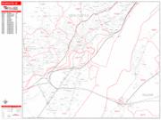 Wilmington <br /> Wall Map <br /> Zip Code <br /> Red Line Style 2025 Map