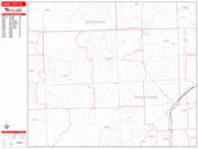 Carol City <br /> Wall Map <br /> Zip Code <br /> Red Line Style 2025 Map