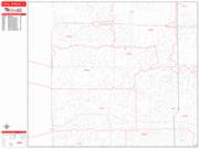 Coral Springs <br /> Wall Map <br /> Zip Code <br /> Red Line Style 2025 Map