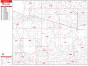 Davie <br /> Wall Map <br /> Zip Code <br /> Red Line Style 2025 Map