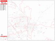 Gainesville <br /> Wall Map <br /> Zip Code <br /> Red Line Style 2025 Map