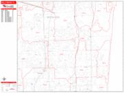 Hollywood <br /> Wall Map <br /> Zip Code <br /> Red Line Style 2025 Map