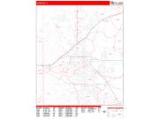 Lakeland <br /> Wall Map <br /> Zip Code <br /> Red Line Style 2025 Map