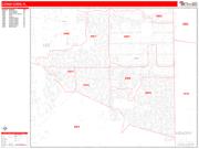 Lehigh Acres <br /> Wall Map <br /> Zip Code <br /> Red Line Style 2025 Map