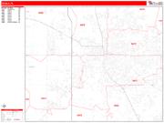 Ocala <br /> Wall Map <br /> Zip Code <br /> Red Line Style 2025 Map