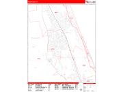 Palm Coast <br /> Wall Map <br /> Zip Code <br /> Red Line Style 2025 Map