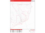 Pensacola <br /> Wall Map <br /> Zip Code <br /> Red Line Style 2025 Map