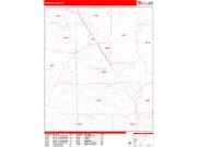 Pinellas Park <br /> Wall Map <br /> Zip Code <br /> Red Line Style 2025 Map
