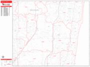 Pompano Beach <br /> Wall Map <br /> Zip Code <br /> Red Line Style 2025 Map
