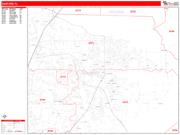 Sanford <br /> Wall Map <br /> Zip Code <br /> Red Line Style 2025 Map