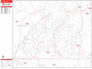 Spring Hill <br /> Wall Map <br /> Zip Code <br /> Red Line Style 2025 Map
