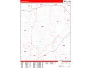 Brookhaven <br /> Wall Map <br /> Zip Code <br /> Red Line Style 2025 Map