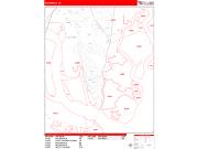 Brunswick <br /> Wall Map <br /> Zip Code <br /> Red Line Style 2025 Map