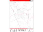 Valdosta <br /> Wall Map <br /> Zip Code <br /> Red Line Style 2025 Map